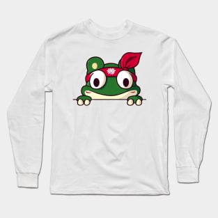 Sneaky japanese frog so cute Long Sleeve T-Shirt